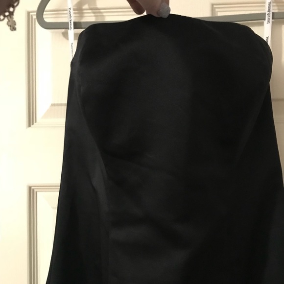 Black formal dress David’s Bridal with pink sash - Picture 3 of 6